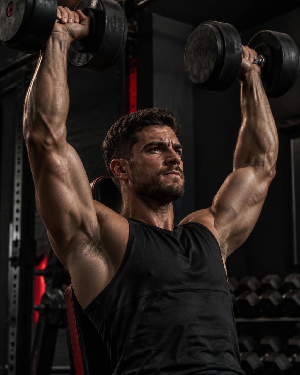 Focused strength training with dumbbells